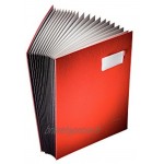 Esselte Leitz 57000025 Parapheur couverture en carton recouvert de plastique 20 compartiments Rouge Import Allemagne