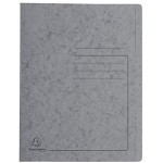 Exacompta Réf. 39989E 1 chemise à lamelle imprimée Iderama en carte lustrée 355 g m² chemise certifiée FSC dimensions 24 x 32 cm pour documents format A4 couleur gris