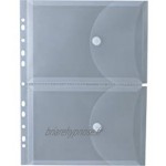 HFP 2 pochettes documents A5 A4 fermeture velcro et Formation de pockets-pack perforées Transparent 10 Lot de 5
