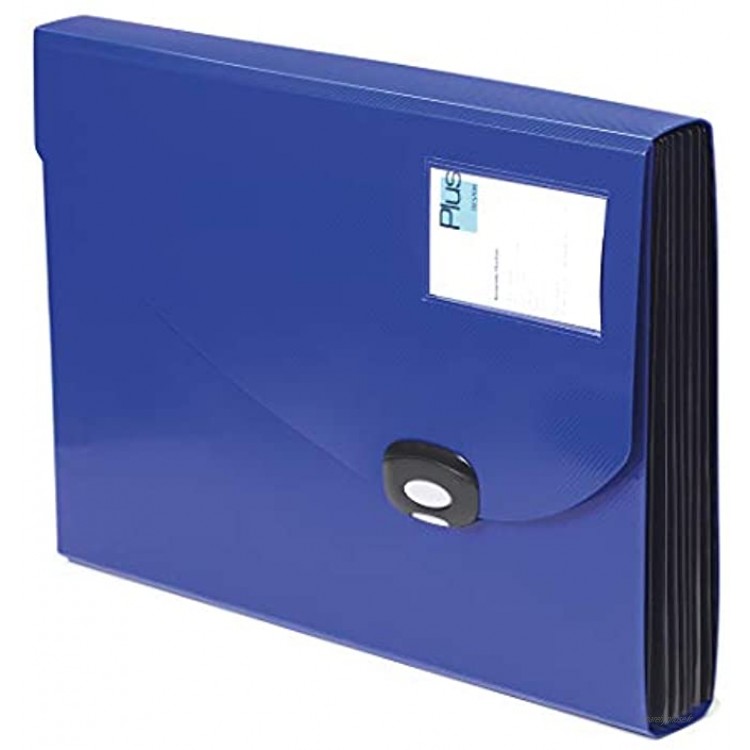 Rapesco 0675 Trieur Valisette avec 7 compartiments Format A4+ Bleu