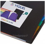 Viquel Rainbow Class Trieur Reliure Porte document en plastique 12 vues à onglets en polypropylène