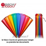 Viquel Trieur Accordéon 8 Compartiments en Plastique A4 Rainbow Touch