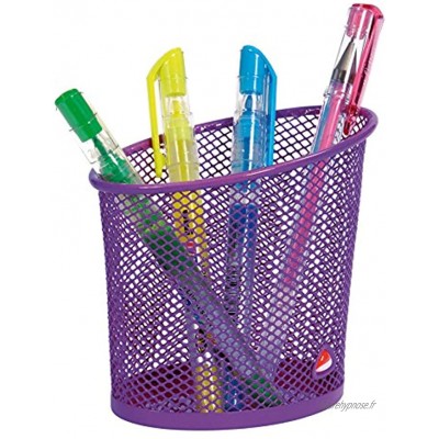 Alba MESHCUP P Pot à Crayons en Métal Mesh Violet