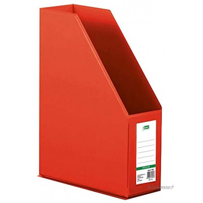 D.RECT Porte-revues en PVC avec fenêtre d'inscription | A4 dos 90mm | pliable Rouge