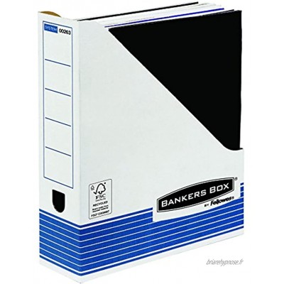 Fellowes 0026301 Porte-revues Banker Box System Blanc Bleu lot de 10