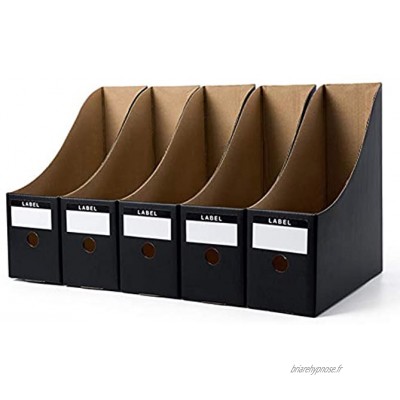 File Magazine Organizer Bankers Box Porte-revues en carton pour le stockage de bureau au bureau à la maison paquet de 5