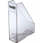 helit Porte-revues Economy h2361408 file-din Racks en plastique gris transparent