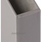 Osco GRYPUMR1 Faux Leather Magazine Rack Grey