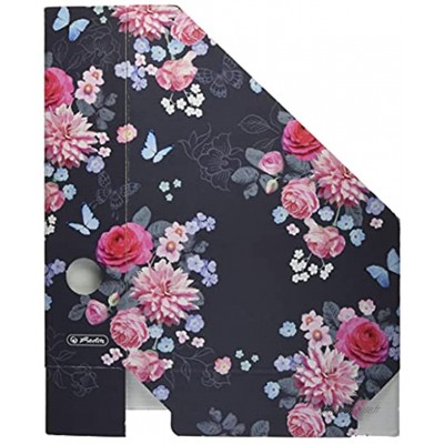 Porte-revues A4 Ladylike Flowers en carton ondulé Largeur du dos 7 cm
