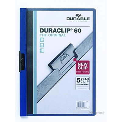Durable Duraclip 60 Chemise de présentation à clip Bleu foncé