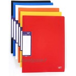 Eastlight Lot de 6 cahiers de présentation A4 30 pochettes 6 couleurs vives avec support