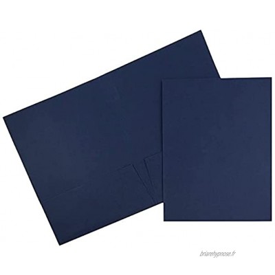 JAM PAPER Deux Chemises de Poche en Papier Cartonné Linge Bleu Marine 6 Paquet