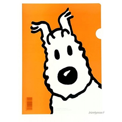 Moulinsart Pochette Plastique A4 Les Aventures de Tintin Milou Orange 15119