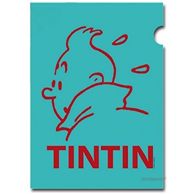 Moulinsart Pochette Plastique A4 Les Aventures de Tintin Perfil Turquoise 15160