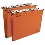 Esselte Dossier Suspendu Vertical Tiroir Fond 15 et 30 mm A4 Lot de 10 Onglets inclus Orange Orgarex VMG VisioPlus 49971