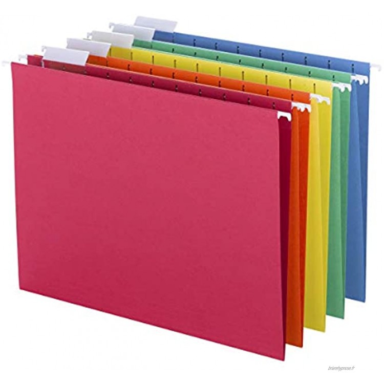 Hanging File Folders 1 5 Tab 11 Point Stock Letter Assorted Colors 25 Box Sold as 1 Box