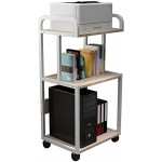 LQ Accueil Printer Stands Stands à 3 couches Stand Stand Stand Cadre en métal Imprimante mobile dossier Color : Beige