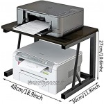 LQ Printer Stands Workspace Bureau Paper Organisateurs Desktop 2 Riseur d'imprimante en bois avec 3 compartiments pour bureau à domicile dossier Color : White