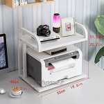 LQ Stands d'imprimante à domicile Stands d'imprimante de bureau cadre en métal Machine de télécopieur à 2 couches Scanner Scanner dossier Color : Beige