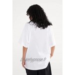Restar Lot de 3 T-shirts blancs avec imprimés col rond 100 % coton 3 pièces M,3 pièces