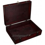 Boîte de rangement en bois vieilli pour bureau Lembeauty avec boucle métallique Organisateur pour bijoux
