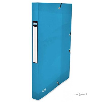 ELBA Osmose boîte de classement dos 25mm polypropylène transclucide 24x32 bleu turquoise