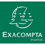 EXACOMPTA 50600E Lot de 8 Boites de classement Exabox en carte lustrée avec élastique 25 x 33 cm dos de 4 cm Couleurs assorties Bleue jaune noire rose rouge turquoise verte violette.