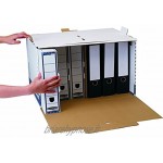 Fellowes 0029901 Conteneur frontal Banker Box System Montage automatique Bleu Blanc lot de 5