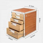 HOTLIGHT Cabinet de fichiers de Bureau avec étiquette d'index avec verrou,5 tiroirs Fichier Cabinet Structure en Trois Dimensions Color : Wood Grain