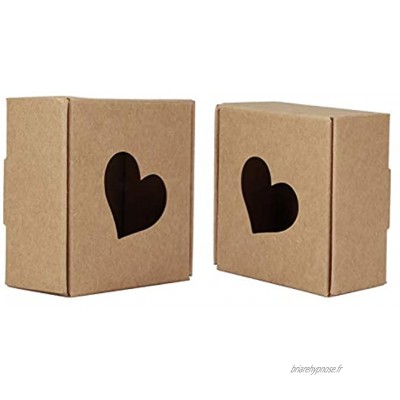 Mini boîte d'emballage en Papier Kraft boîte à Savon Forte respectueuse de l'environnement pour Bijoux pour Bricolage Artisanat pour Bonbons pour Mini Savon