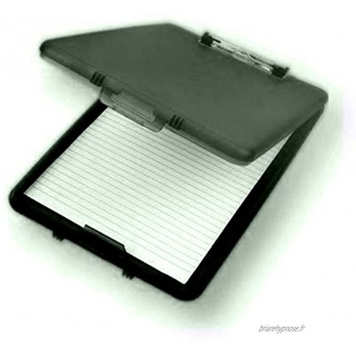 Noir A4 plastique compact PLANCHETTE Papier Boîte de Rangement Dossier durable imperméable NEUF
