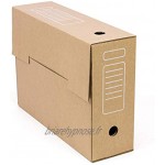 Only Boxes Lot de 20 boîtes de classement Montage automatique 38,7 x 11,5 x 28 cm Épaisseur 115 mm Marron