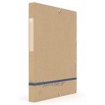 Oxford Touareg Boîte de Classement 24 x 32 cm Dos 25 mm avec Elastique Couverture carte Recyclée Coloris Assortis