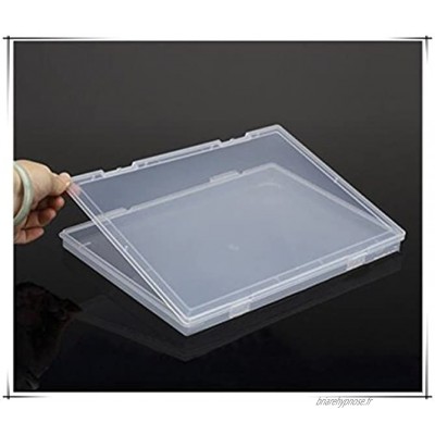 Portable A4 File Box Transparent Plastic Box Office Supplies Holder Document Paper Protector Desk Paper Organizers Case PP Storage Collections Container Magazine Organizers Box Case 1PCS