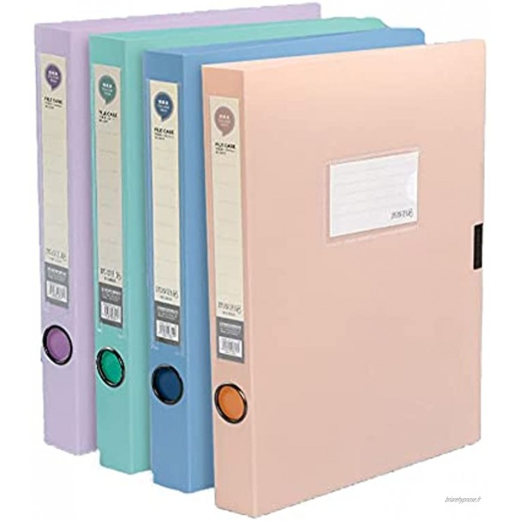 TOMOP 4 pièces boîtes de classement boîte de bureau boîtes à documents dossier de fichier 35mm d'épaisseur documents boîte de remplissage pour l'organisation de fichiers de bureau scolaire