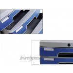 YUXIwang Trieur de tiroir de bureau à 3 étages avec verrou en plastique Bleu Format A4 30,5 x 38,6 x 21,3 cm