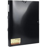 QSJY Classeurs d'affiche 16x24inches faciles dans Les Manches 20 Feuilles de Poche claires dans 40 Papier 0,0 8mm Manches Longues durables Color : Black-25x19.68x1.77inch