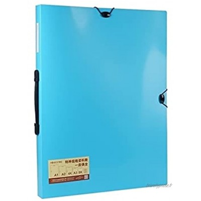 QSJY Liant à Feuilles Compatible avec 36,37 × 24.4Inch Affiche 16 Feuille Affiche Portable Lock-Feuillet de Stockage Color : Blue Size : 37.2x26.14INCH