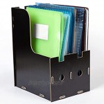 XQAQX Trieur de fichiers Livre de Magazine Support de fichiers Organisateur trieur de fichiers boîte de Rangement de Bureau à DomicileBlack