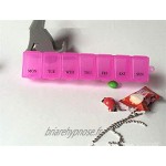 Étagères Armoire Nouvelles 7 Jours Mini médecine hebdomadaire Boîte Support de Stockage de conteneurs Cas Cas Pill Santé MJZHXM Color : Violet