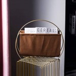 KAIBINY Rack Home Rack en cuir métal Canapé d'angle Stockage Creative Poignée Bookshelf Couleur: BROWN Taille: 46 * 12 * 40cm