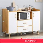 KX-YF Buffet Cuisine Storage Console Cabinet Table Armoire à tiroirs pour Le Salon Vestibule Color : Wood Size : 120x34x97cm