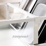 Maximera Séparateur pour tiroir haut 60 cm Blanc transparent