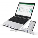 Yissone Réglable Bureau Portable Laptop Stand Riser avec Mobile Téléphone Titulaire pour La Maison Bureau de Travail