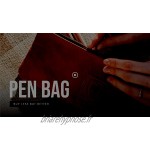 Berliner Bags Trousse en Cuir Pen Case pour Stylo Crayon Etui Scolaire Petite Bourse Poche Homme Femme Marron Vintage