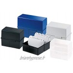 HAN 975-11 Boîte à fiches en plastique pour env. 450 fiches A5 228 x 171 x 102 mm Gris clair Import Allemagne