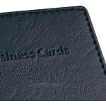 SIGEL VZ170 Porte-cartes de visite jusqu'à 40 cartes 9 x 5,8 cm similicuir noir