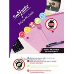 Snopake Sachet de 5 Chemises Polypropylène Format A4 à Bouton Pression Coloris Assortis Polyfile