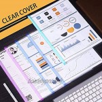 10 Pcs Clear Covers Report avec U-Type Sliding Bar fournitures scolaires de bureau Transparent Resume Presentation File Dossiers Organizer Binder pour format A4 papier
