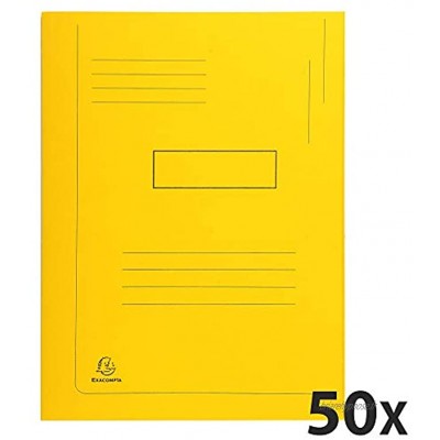 Exacompta Réf. 445009E Carton de 50 chemises imprimées avec 2 rabats Forever® 290 g m² chemises 100% recyclées et certifiées Ange Bleu dimensions 24 x 32 cm pour format A4 couleur jaune